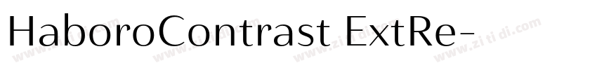 HaboroContrast ExtRe字体转换